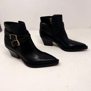 Dolce Vita Ramone Black Pointed Toe Western Boots Booties Size 7